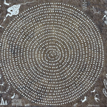 Peinture intitulée "ANT" par Anil Chaitya Vangad, Œuvre d'art originale, Aquarelle