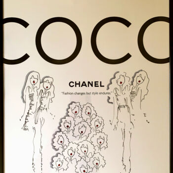 图画 标题为“Coco Chanel #1” 由Caroline Montigneaux, 原创艺术品, 标记