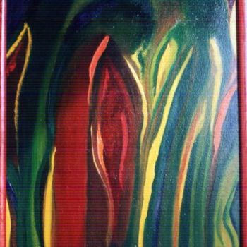 Peinture intitulée "grotte marine" par Dominique Bertrand, Œuvre d'art originale, Huile
