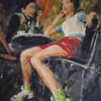 Peinture intitulée "Ecoute moi" par Isabelle Cotillard, Œuvre d'art originale, Huile Monté sur Châssis en bois