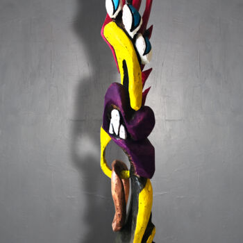 Sculptuur getiteld "EDGAR2" door Andrea Halm, Origineel Kunstwerk, Hout