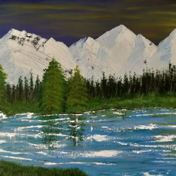 Painting titled "Pahalgam Kashmir, S…" by Gitika Singh, Original Artwork, Acrylic