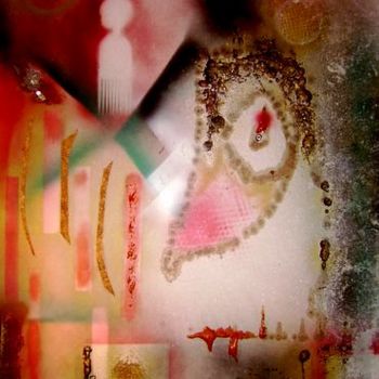Ζωγραφική με τίτλο "Animal  et personna…" από Dominique Bertrand, Αυθεντικά έργα τέχνης, Ακρυλικό Τοποθετήθηκε στο Ξύλινο φο…