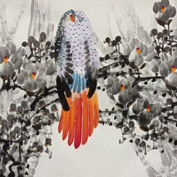 Painting titled "Spring story 春天故事 （…" by Dayou Lu, Original Artwork, Pigments