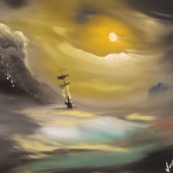 Peinture intitulée "Poseidon #2022" par Pascal Jung, Œuvre d'art originale, Huile