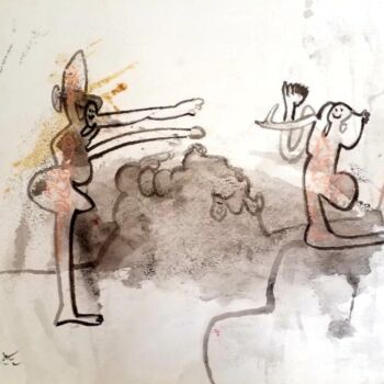 图画 标题为“No Title” 由Roberto Matta, 原创艺术品, 墨