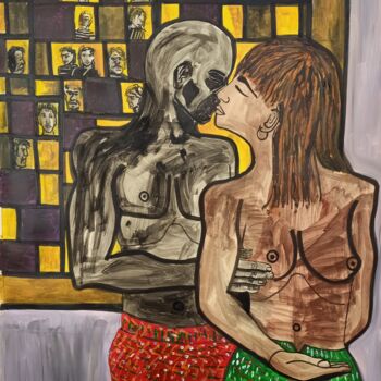 "L'amour vu" başlıklı Tablo Karel Liefooghe tarafından, Orijinal sanat, Akrilik