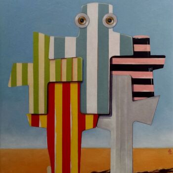 Peinture intitulée ""Sans titre IV"" par Pascal Buffard, Œuvre d'art originale, Huile