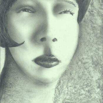 Drawing titled "SENTIR EN LA REALID…" by Eduardo Bustos Segovia, Original Artwork, Pastel Mounted on Cardboard
