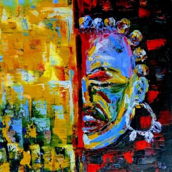 Painting titled "Expectation" by Segun Art World, Original Artwork, Oil