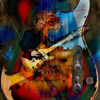 Digitale Kunst mit dem Titel "Andy Summers the Po…" von Epidermic Session, Original-Kunstwerk, Digitale Malerei