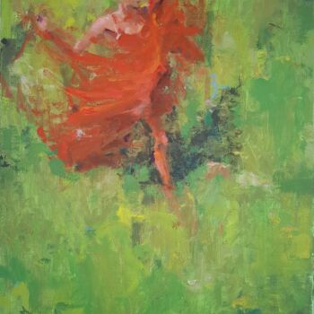 Peinture intitulée "Courir à en perdre…" par Isabelle Cotillard, Œuvre d'art originale, Huile Monté sur Châssis en bois