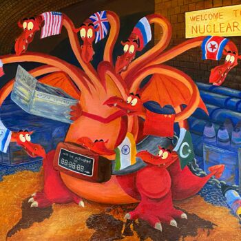 Pintura titulada "It is not joke…" por Michael Reshetniak, Obra de arte original, Oleo Montado en Bastidor de camilla de mad…