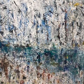 Peinture intitulée "Promenade le long d…" par Claudine Janel, Œuvre d'art originale, Acrylique Monté sur Châssis en bois
