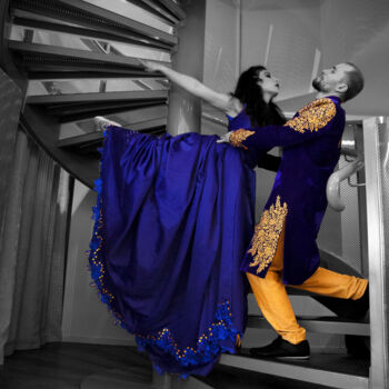 Photography titled "L'ESCALIER" by Alexandra Robin, Original Artwork, Digital Photography Mounted on Aluminium