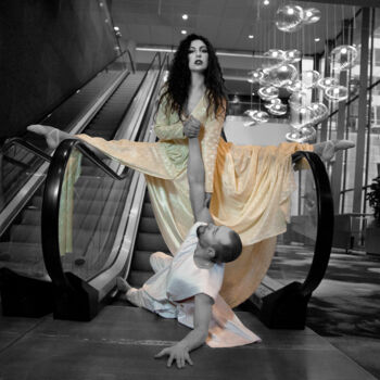 Photography titled "L'ESCALATOR" by Alexandra Robin, Original Artwork, Digital Photography Mounted on Aluminium