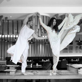Photography titled "LE RESTAURANT" by Alexandra Robin, Original Artwork, Digital Photography Mounted on Aluminium
