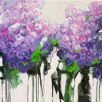 "Lilac blossoms" başlıklı Tablo Natalie Aleksejeva (NatalieVerve) tarafından, Orijinal sanat, Akrilik Ahşap Sedye çerçevesi…
