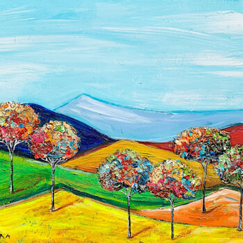 Painting titled "Magic Nature" by Tamara Bakhsinyan, Original Artwork, Acrylic