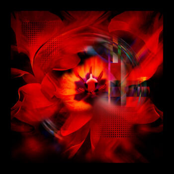 Digital Arts με τίτλο "Tulipfever II." από Edit Zs. Toth (The GRAPH Collection), Αυθεντικά έργα τέχνης, 2D ψηφιακή εργασία Τ…