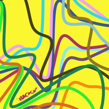Digital Arts titled "HACKD colorful pipe…" by Hackdbrain, Original Artwork, Digital Painting Mounted on Plexiglass