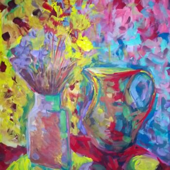 Peinture intitulée "Картина Натюрморт Ф…" par Art-Teodora, Œuvre d'art originale, Gouache