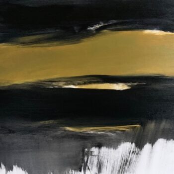 Malerei mit dem Titel "sandy river" von Anna Lukina, Original-Kunstwerk, Öl