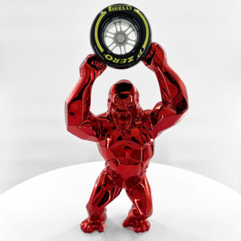 Escultura titulada "King Kong F1 Red Ed…" por Pieri Gallery (Pieri), Obra de arte original, Resina