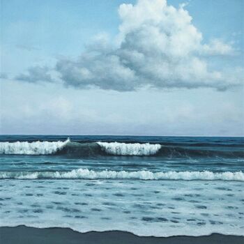 Peinture intitulée "''Midday cloud''." par Zigmars ''Sigmar'' Grundmanis, Œuvre d'art originale, Huile