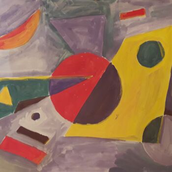 绘画 标题为“Abstract in Yellow,…” 由Raphael Canossa, 原创艺术品, 油