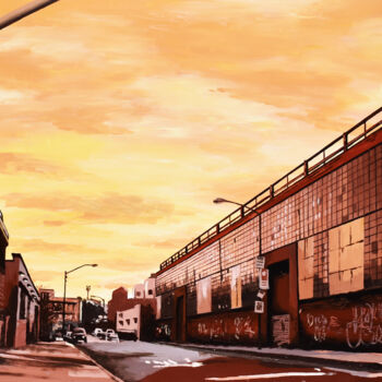 "New York #13" başlıklı Tablo Sócrates Rízquez tarafından, Orijinal sanat, Emaye Ahşap Sedye çerçevesi üzerine monte edilmiş