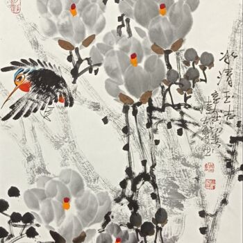 제목이 "Pure white 冰清玉洁 （No…"인 미술작품 Dayou Lu로, 원작, 안료