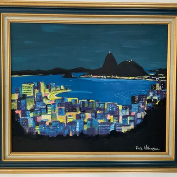 Peinture intitulée "Rio de nuit" par Eric Altmeyer, Œuvre d'art originale, Acrylique