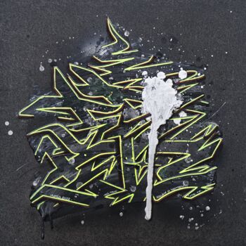 Painting titled "Letters 91" by Kesa Graffiti, Original Artwork, Acrylic Mounted on Wood Stretcher frame
