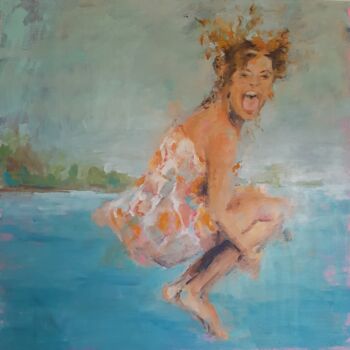 Peinture intitulée "YES!!!!" par Isabelle Cotillard, Œuvre d'art originale, Huile Monté sur Châssis en bois