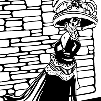 제목이 "Catrina"인 그림 Franck Canorel로, 원작, 잉크