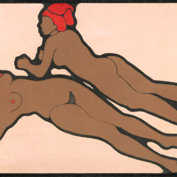 Printmaking titled "Ascha & Kascha" by Friedrich Alexander Großkopf, Original Artwork, Digital Print