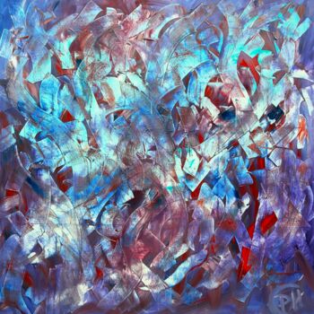 Painting titled "DIGITAL GARDEN" by Philippe Ceulemans, Original Artwork, Oil