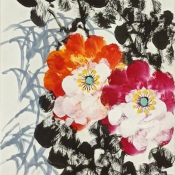 Peinture intitulée "Taste of fine tea 品…" par Dayou Lu, Œuvre d'art originale, Pigments