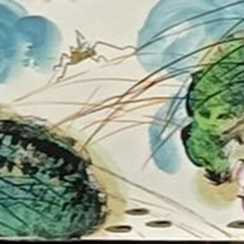 Malerei mit dem Titel "Long lasting fragra…" von Dayou Lu, Original-Kunstwerk, Pigmente