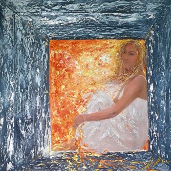 Pittura intitolato "Within the limits o…" da Alla Kosteleckaya, Opera d'arte originale, Acrilico Montato su Telaio per barel…