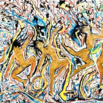 绘画 标题为“EXPRESSION OF JOY-1” 由Anandswaroop Manchiraju, 原创艺术品, 丙烯