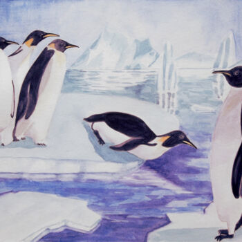 Schilderij getiteld "AQUARELLE originale…" door Isabelle Redonnet, Origineel Kunstwerk, Aquarel