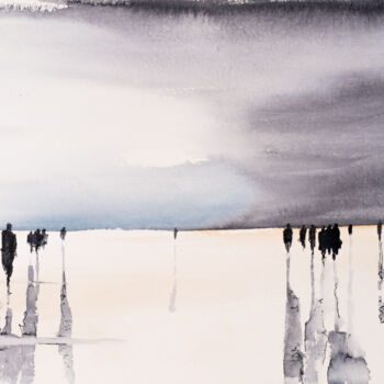 Pittura intitolato "***Expance IV***" da Yuriy Kraft, Opera d'arte originale, Acquarello