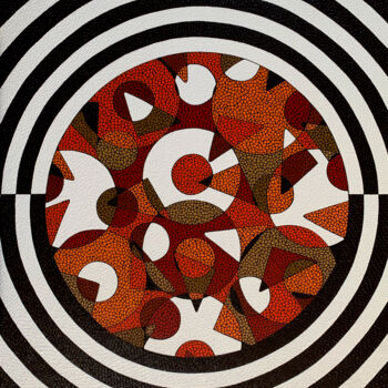 Schilderij getiteld "Future Time" door Olena Linse, Origineel Kunstwerk, Olie Gemonteerd op Frame voor houten brancard