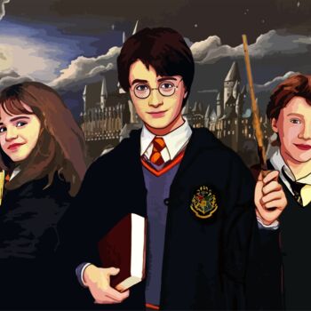 Digital Arts με τίτλο "Harry potter" από Phoenix Arts, Αυθεντικά έργα τέχνης, Ψηφιακή ζωγραφική