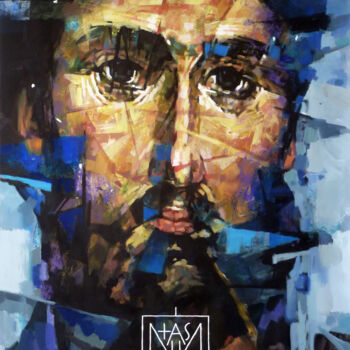 Painting titled "MARK" by Aleksandr Ilichev, Original Artwork, Acrylic
