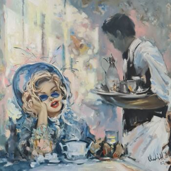 Painting titled ",,Some like it hot.…" by Vadim Kovalev, Original Artwork, Oil Mounted on Wood Stretcher frame