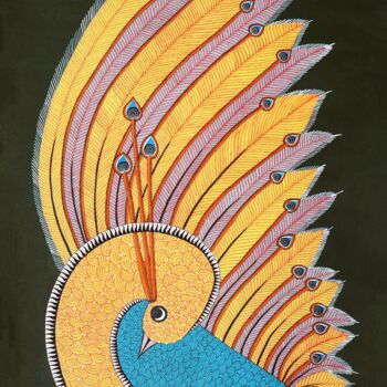 Ζωγραφική με τίτλο "Gond Painting  ( Tr…" από Manoj Kumar Tekam, Αυθεντικά έργα τέχνης, Ακρυλικό