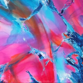 Malerei mit dem Titel "KISS ME" von Lorie Renaud, Original-Kunstwerk, Acryl